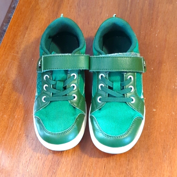Green Alligator Sneakers Little Boys Size 13 Adjustable Straps - Picture 2 of 10
